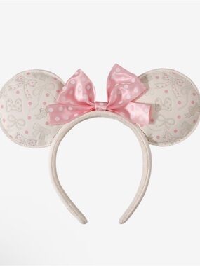 New Loungefly Disney Minnie Mouse Polka Dot Bows White Ears